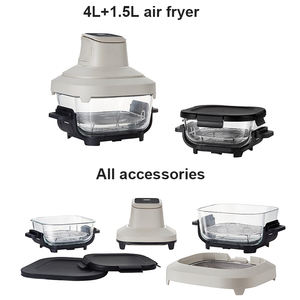 TOC 4+1,5L Glas-Schüssel Heißluftfritteuse mit Digitaler Steuerung, 1600W, Ungiftig, Ölfrei, Überhitzungsschutz & Einfache Reinigung - Product Image 4