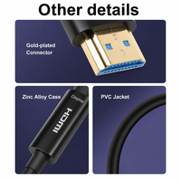 Câble HDMI optique actif Ultra HD 8K 48 Gbps Fibre optique HDMI 2.1 Prise en charge EARC HDR10+ pour téléviseur Moniteur