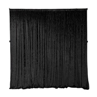 Custom black masking rideau de toile de fond de scène de matériau de polyester convient pour le mariage, théâtre, lieu de fête