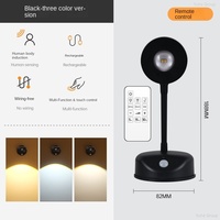 Lampu Sorot Sensor Gerak LED Mini Nirkabel Dapat Diatur, Lampu Dinding ABS Modern, Dapat Diredupkan, CRI Tinggi 90, untuk Pengecatan Dalam Ruangan