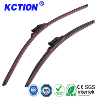 Design innovant Kction meilleure vente essuie-glace K-770 rouge PC Board sans cadre 16 adaptateurs lame d'essuie-glace de voiture multifonctionnelle