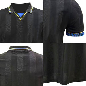 <span class=keywords><strong>Maillot</strong></span> de football vintage solide de haute qualité, confortable et respirant, à séchage rapide, à manches courtes, col en V, 100% polyester OEM - Product Image 6