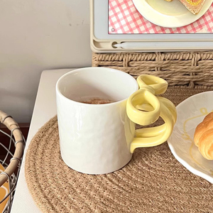 Novelty Bow Ceramic Coffee Mug Cute Bowknot Porcelain Tea Cup and Dessert Plate - Product Image 6