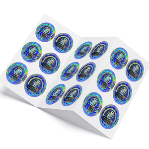 Chất lượng cao biểu tượng tùy chỉnh tự dính Vinyl không thấm nước <span class=keywords><strong>Holographic</strong></span> cầu vồng an ninh bảo vệ laser tag dán RF thương hiệu - Product Image 6