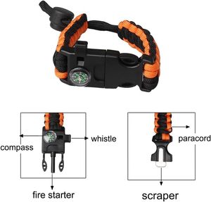STELLAR PATH Pulsera de Paracord con Silbato Fuerte, Encendedor de Magnesio y Cierre Ajustable de Nylon para Camping y Senderismo - Product Image 3