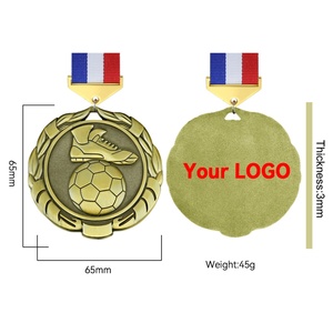 Honor Wholesale Medailles Foot <b>Ribbons</b> Medaille Gold Champions League Blank Award Plaque Sports Metal Custom Design Medals - Product Image 2