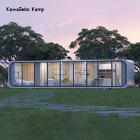 Kawagebo Kamp Petites maisons mobiles modernes préfabriquées de luxe de 40 pieds Structures personnalisables Cabine modulaire Apple Maison en conteneur
