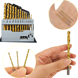 13PCS SAE Left Hand HSS Twist <b>Drill</b> <b>Bits</b> 1/16"-1/4" Straight Shank Portable Metal <b>Box</b> for Workshop Drilling Tools - Product Image 6
