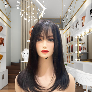 วิกผมลูกไม้เต็มรูปแบบปรับแต่งได้สำหรับผู้หญิงจาก Ho Chi Minh หมวกลูกไม้ HD ไม่มีกาวพร้อมเส้นผมธรรมชาติหลากหลายสี - Product Image 4