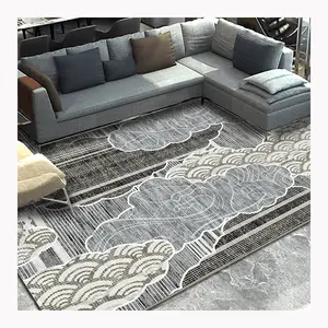 Supplier OEM Moquette Salon Floor Carpet Living Room Turkish Carpets Karpet Area Rugs Custom Polyester Modern Bedroom Carpet