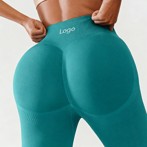 Leggings de yoga taille moyenne unis Vractive en gros, grande taille, extensibles dans les quatre sens (Spandex/Nylon), respirants, vêtements de <span class=keywords><strong>sport</strong></span> et d'extérieur - Product Image 1