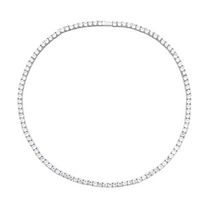 Collar <span class=keywords><strong>de</strong></span> tenis con <span class=keywords><strong>diamantes</strong></span> cultivados en laboratorio certificados por IGI, tamaño 2mm 3mm 4mm, <span class=keywords><strong>diamantes</strong></span> sintéticos resistentes y estables, cadena <span class=keywords><strong>de</strong></span> plata S925 <span class=keywords><strong>para</strong></span> Hiphop - Product Image 1