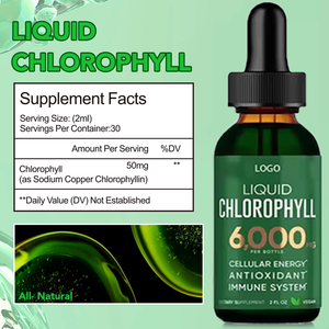 Gouttes de gros OEM d'extrait de molène de chlorophylle Les suppléments détox stimulent le système immunitaire Tout naturel, liquide de chlorophylle en vrac végétalien - Product Image 2