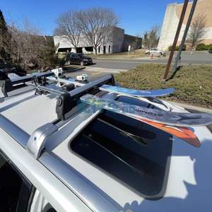 2 supports de toit en alliage pour skis et snowboards, capacité 70 kg+, installation sans perçage, conception fixe, accessoires auto - Product Image 4