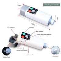 Guirlande lumineuse de Noël moderne, 10 m, 100 LED, fil de cuivre, rechargeable par USB, blanc chaud, étanche, télécommande, IP65