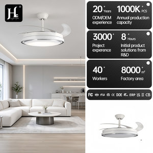 <b>Modern</b> LED <b>Ceiling</b> Fan <b>Light</b> DC Motor 3 Blades Remote Control Dimmable 3000K-6000K Downrod Mount Living Room White Metal 6-Speed - Product Image 4
