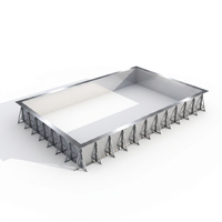 Piscine hors sol portable, directement de l'usine, avec structure en acier inoxydable, design démontable, piscine en acier robuste