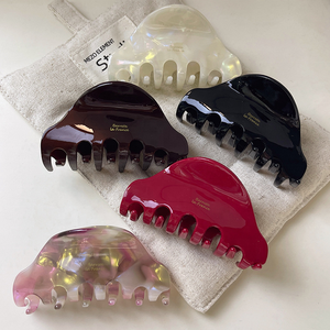 Pince à griffes en acétate français pour les femmes dos de la tête pince à cheveux rétro et simple couvre-chef en gros - Product Image 1