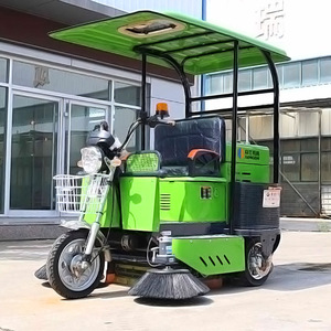 Barredora Eléctrica con Asiento y Toldo de 2 Ruedas para Limpieza de Parques Industriales - Product Image 3