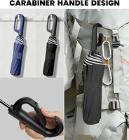 Parapluie de voyage compact personnalisé OVIDA, 10 baleines, coupe-vent, protection UV, anneau réfléchissant, poignée, vente en gros