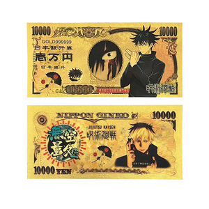 Set de Billetes con Temática de Magia Moderna, Recubiertos en Oro de 24K, Tarjeta Conmemorativa de PVC Impermeable, Colección de Recuerdos de Anime, Regalo - Product Image 3