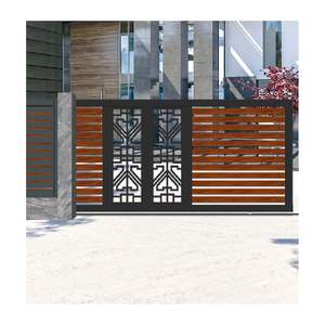 Puerta <span class=keywords><strong>de</strong></span> seguridad moderna, puertas corredizas automáticas <span class=keywords><strong>de</strong></span> aluminio para casas, villas, garaje - Product Image 5