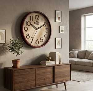 นาฬิกาแขวนผนังทรงกลมขนาด 16 นิ้ว รุ่นล่าสุดปี 2026 ดีไซน์บางเฉียบ สำหรับตกแต่งบ้าน สำนักงาน และห้องนอน รุ่น 6107 - Product Image 1