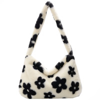 Sac à bandoulière classique pour femme, motif léopard, sac fourre-tout en fausse fourrure, sacs à main en peluche pour femme, sac bandoulière d'hiver pour femme