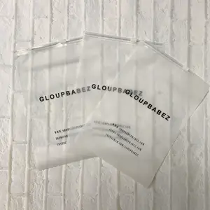 Écologique givré transparent à fermeture à glissière sacs de sous-vêtements pour chaussures vêtements