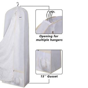 Free Sample Mergeboon Custom <b>Weeding</b> Gown Dress Garment <b>Bags</b> with Pockets Long Dresses Dust Covers RPET - Product Image 2