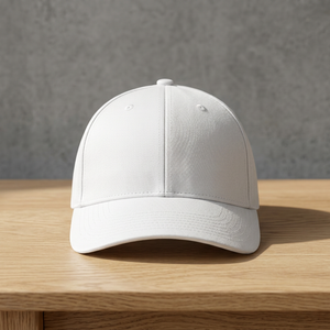 Casquettes de baseball blanches sur mesure pour adultes unisexes en tissu courant 100% coton naturel, design 6 panneaux - Product Image 3