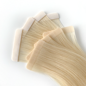 <span class=keywords><strong>Extensions</strong></span> de <span class=keywords><strong>cheveux</strong></span> russes 100% <span class=keywords><strong>cheveux</strong></span> humains Remy teints blonds lisses, double trame, double ruban adhésif, trame unique - Product Image 1