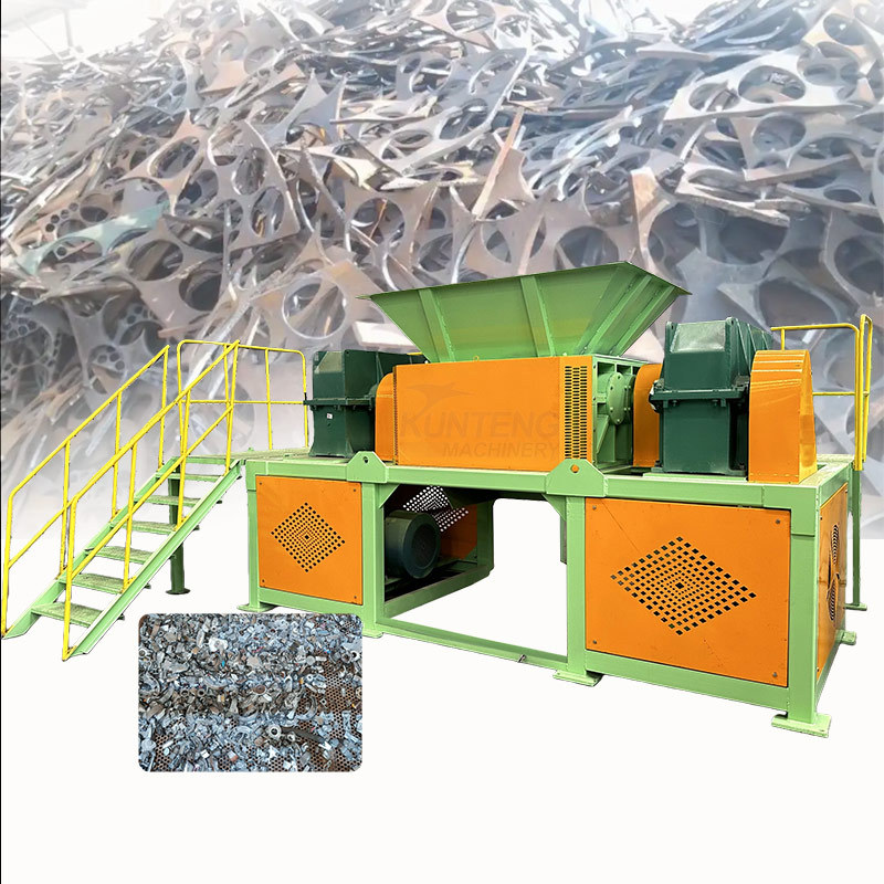 Professional Metal Shredder Machine Dual shaft