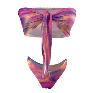 مخصص OEM تان من خلال نسيج المايوه ملابس الشاطئ بالجملة بيكيني المعاد تدويرها تان من خلال ملابس السباحة - Product Image 5