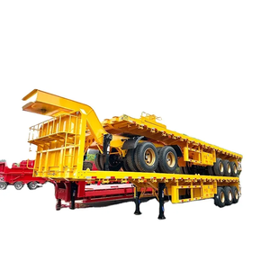 Semirremolque de plataforma para contenedores de 40 pies en buen estado - Product Image 2