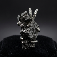 Pendentif solitaire en argent 925 fait main avec météorite de fer, 16 pouces, unisexe, pour le bureau/le travail, usage quotidien