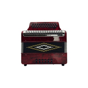 Accordéon diatonique professionnel SEASOUND à 34 boutons et <span class=keywords><strong>12</strong></span> <span class=keywords><strong>basses</strong></span>, de haute qualité, JB3412, couleur rouge, en bois, portable, pour étudiants - Product Image 1