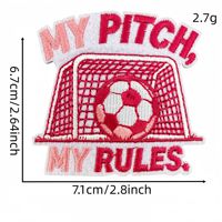 Patchs de football roses brodés thermocollants pour femmes et jeunes filles, style sportif et cool