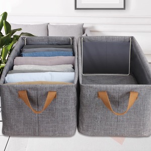Organizzatore efficiente per armadio contenitore ripiegabile durevole in metallo con struttura rettangolare in tessuto salvaspazio portaoggetti - Product Image 6