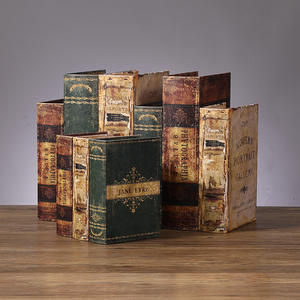 Accesorios de papel para sala de estar, estudio, dormitorio, modelo, decoraciones de habitación, caja de almacenamiento de <span class=keywords><strong>libros</strong></span> de simulación americana Retro moderna - Product Image 1