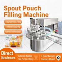 Machine de remplissage et de bouchage automatique à commande servo pour sachets à bec verseur, pour jus, gelée, boissons, sauces chocolatées