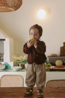 Cardigan décontracté à bouton unique et ourlet incurvé pour tout-petits, veste douce et ample pour bébés garçons et filles, idéal pour le printemps, l'automne et les séances photo quotidiennes