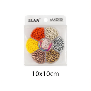 Set di Perline ILAN 10x10cm Colorate Assortite per Creazione di Gioielli e Artigianato - Product Image 1
