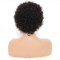 Perruques Afro Wave Courtes en Cheveux Européens pour Femmes Noires Cheveux Non-Remy Faits à la Machine