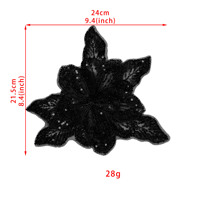 Collier en polyester cousu main haut de gamme, style européen et américain, multicouche, orné de perles et de sequins, avec grande applique florale
