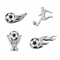 Emblème de voiture sportif en plastique ABS chromé 3D, trophée de football, autocollant étanche pour l'extérieur de la voiture, badge décoratif pour le coffre arrière du camion