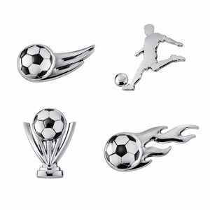Emblème de voiture sportif en plastique ABS chromé 3D, trophée de football, autocollant étanche pour l'extérieur de la voiture, badge décoratif pour le coffre arrière du camion - Product Image 4