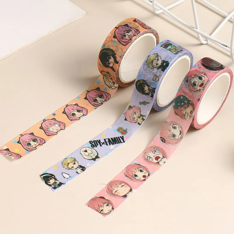 2022 Anime Familie Kawaii Washi Tape Decoratieve Masking Leuke Scrapbooking Lijm Kantoor School Briefpapier Leveranties Kids Gift