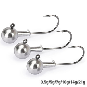 3 hameçons à tête renforcée 3.5 5 7 10 14 21g pour la pêche au black-bass - Product Image 3