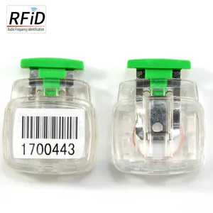 RFID misuratore di sicurezza sigilla etichette di sicurezza RFID intelligenti numerate in plastica RFID sigilli per contatore elettrico, contatore dell'acqua